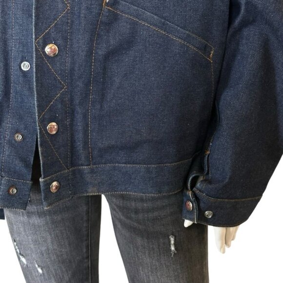 Vintage Trucker BIG B Denim Jean Jacket Chore Oversized Union Made in Canada - Picture 4 of 12